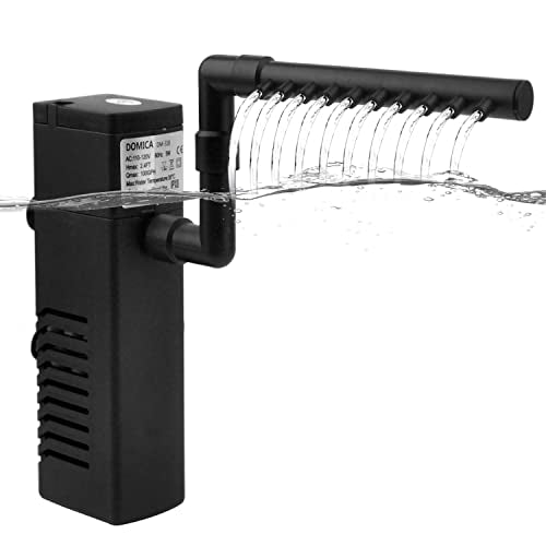 100GPH 5W Internal Aquarium Filter with Aeration System Power Filter for 5 to 15 Gallons Fish Tank, Submersible Fish Tank Filter