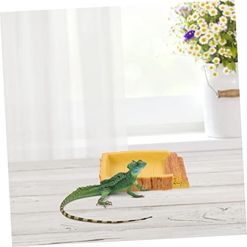 Abaodam Turtle Aquarium Kit Feeding Dish Lizard Terrarium Reptile Terrariums Pet Food Feeder Water Storage Container
