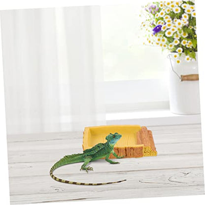 Abaodam Turtle Aquarium Kit Feeding Dish Lizard Terrarium Reptile Terrariums Pet Food Feeder Water Storage Container