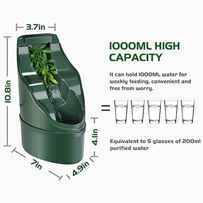 Reptile Chameleon Cantina Drinking Fountain Water dripper Comes with Feeding Tongs and Frosted Tweezer for Lizard Turtle Snake Spider Frog Gecko, Come with an Extra Pump for Replacement