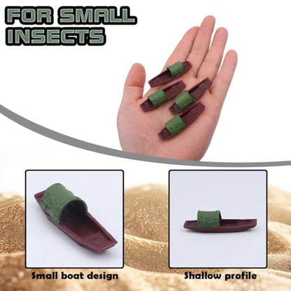 4 Pcs Cricket Feeder Hermit Crab Hideout Climbing Toy Terrarium Decoration for Hermit Crab Snail Cricket Insects
