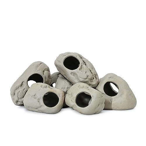 Aquarium Rock Cave Decor for Shrimp Cichlid Hiding Breeding Set 8 - style: Set 8