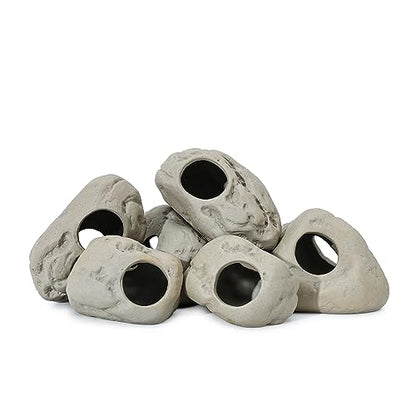 Aquarium Rock Cave Decor for Shrimp Cichlid Hiding Breeding Set 8 - style: Set 8