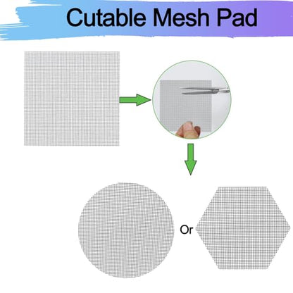 50 Packs 4 Inch Flower Pot Hole Mesh Pad, Plastic Mesh Screen Bonsai Bottom Planter Drainage Hole Grid Mat, Plant Succulent Pot Screens Mat Prevent Soil Loss - color: 50 Pcs, size: Square - 4"