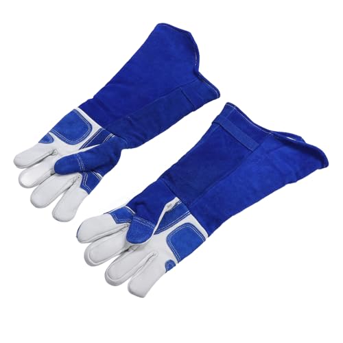 PerGar Animal Handling Glove, PU Cotton Thickened Lengthen Insulated Anti Scratch Protective Gloves for Training Dogs Cat Bird Snake Lizard Wild Animals Reptiles, etc