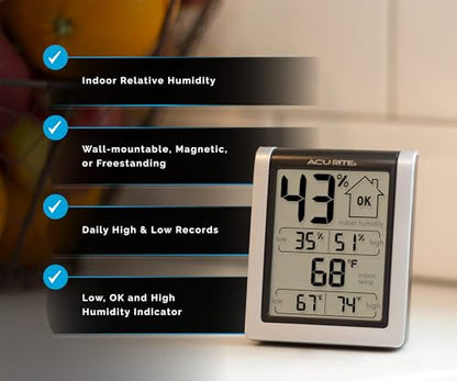 AcuRite Digital Indoor Thermometer and Hygrometer, Classic - color: Classic