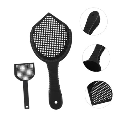 Totority 2pcs Cat Litter Scoop Set Ergonomic Handle Fine Sifting Design for Efficient Waste Removal in Cat Litter Boxes and Reptile Terrariums Multifunctional Cleaning Tool