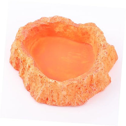 Toddmomy Reptile Water Bowl Lizard Accessories Reptile Food Feeder Bowl Skid-Resistant