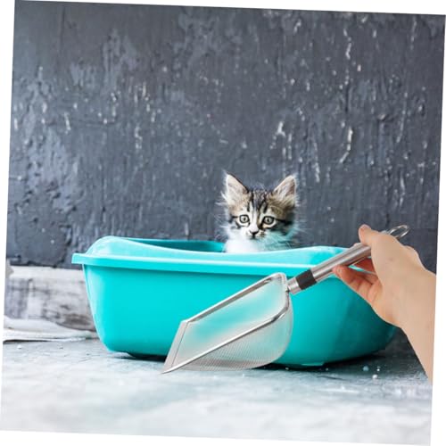 balacoo Reptile Litter Scoop Stainless Steel Sifting Shovel 1.5x1.5mm for Cat Litter and Small Pet Waste Cleaning in Terrariums and Indoor Use