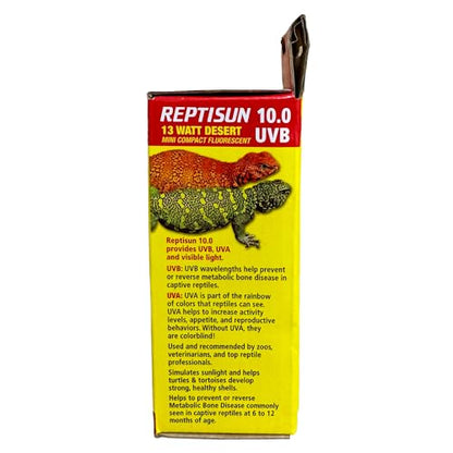 Zoo Med Reptisun 10.0 Uvb Mini Compact Fluorescent 13 Watt