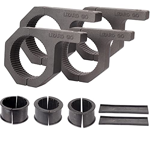 Roll Bar Clamps - 4Pack,Horizontal Roll cage Clamp 2.25in 2.375in 2.5in 2.625 inch,Bumper Mount Bracket Bull Bar Clamp for LED Light Bar,Cube Lights,ATVs Whips (2.25~2.625" Clamps) - size: 2.25~2.625" Clamps