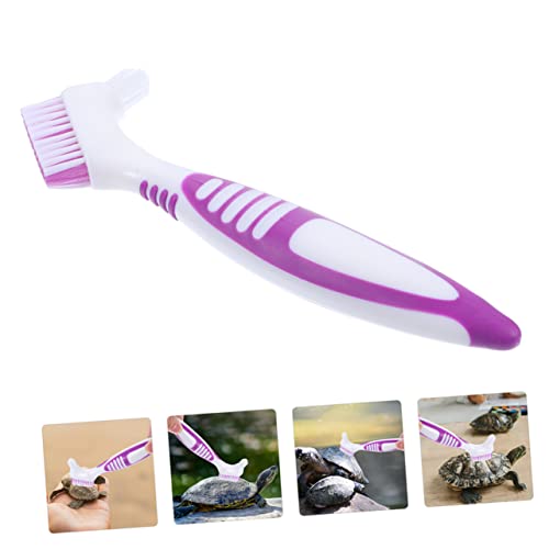 MERRYHAPY 2pcs Turtle Shell Cleaning Brush for Turtle Shells Aquatic Tortoises Safe Multi-Functional Brush Water Bowl Cleaning - color: Purple