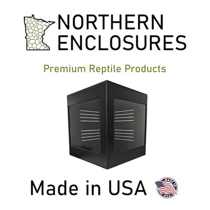 Premium PVC Reptile Enclosure, 40 Gallon, Easy Assembly, Moisture-Proof, Heat Retention, Sliding Doors, Ventilation, Bio-Active Setups, Non-Reflective Black Finish, Made in USA (Black Brace) - color: Black Brace