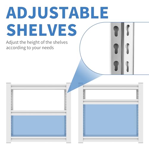 3-tier Metal Fish Tank Stand for 30 Gallon Long Aquarium,31.5"*18"*34" | Rack Shelves,heavy duty Steel Aquarium Stand 20 Gallon,Reptile Terrarium Stand,Reptile Tank Stand,Breeder Tank Stand - color: White