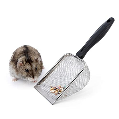 Niteangel Hamster Sand Bath Scoop: Can Removes Clump Waste Keeps Clean Sand | Built to Last for Deeper Hygienic Clean - Stainless Steel Fine Mesh Sand Sifter for Niteangel Sandbath & Fine Sand