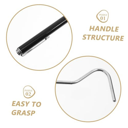 Stainless Steel Retractable Reptile Hook Professional Snake Catcher Tool for Safe Handling of Reptiles Lightweight and Portable for Snake Enthusiasts and Outdoor Adventures