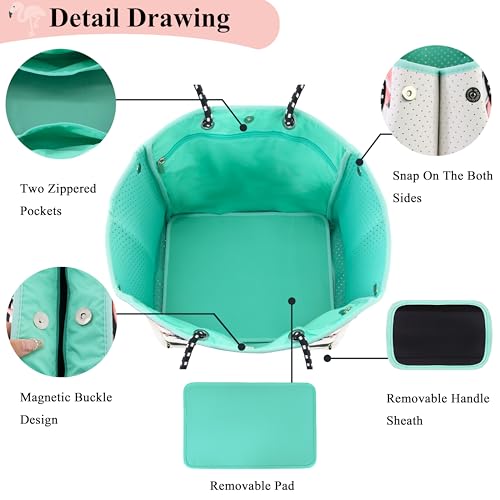 Hibala Neoprene Multipurpose Beach Bag,Gym/Travel/Pool Bag,Tote For Women&Men - color: Flamingo