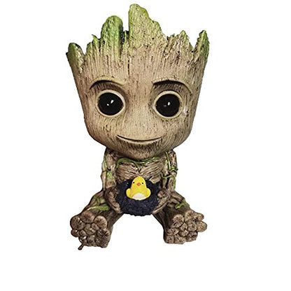 TEEMO Aquarium Groot Air Bubbler Decorations, Air Bubbler Decorations for Fish Tank.(Large Size 3.75'x5.7'x3.5') - size: Large
