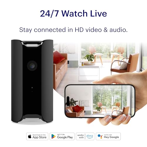Canary Pro Indoor Home Security Camera 1080p HD WiFi IP | 24/7 Watch Live Video, Siren, Climate Monitor, Motion Alerts, Two-Way Talk, Night Vision, 10x Zoom, Private Mode, Works with Alexa and More
