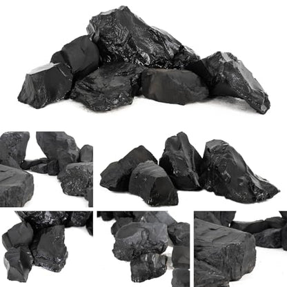 Unocho Fish Tanks Stone 20lb Natural Black Rocks for Aquariums Paludarium Decorative Aquascaping Stone for Reptile Terrariums Bonsai Gardens(3"-9"-8pcs) - size: 20LB(8pcs)3-9in.