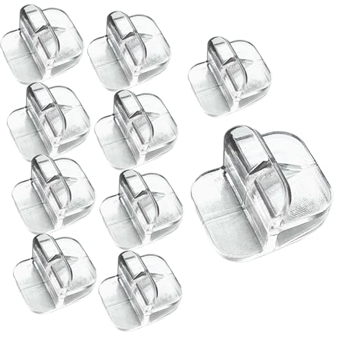 10 PCS Rimless Aquarium Clips for 1/8" to 3/16" Glass,Top Mounting Support Holder Clamp Replacements for Rimless Tank Lids
