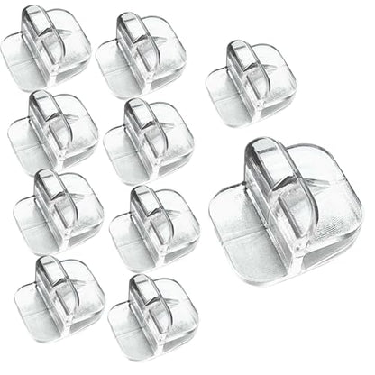 10 PCS Rimless Aquarium Clips for 1/8" to 3/16" Glass,Top Mounting Support Holder Clamp Replacements for Rimless Tank Lids