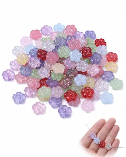 100 Pcs Glass Beads, 10 Vibrant Colors, Smooth Polished Edges Non-Toxic Round Glass Seeds for DIY Jewelry Making, Aquarium Gravel & Terrarium Base Decor