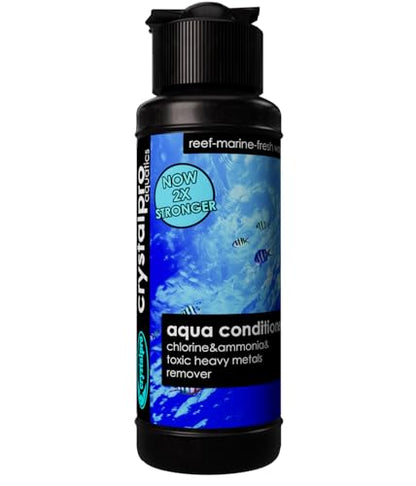 Crystalpro Aqua Conditioner - Treats 1250 Gallons - Aquarium Water Conditioner - Neutralizes Chlorine and Ammonia 4.2 Oz - size: 125 ml