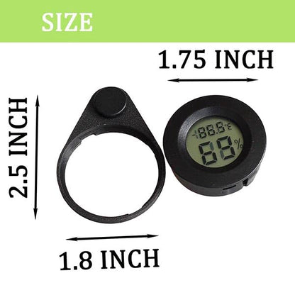 2Pcs Magnetic Reptile Thermometer and Humidity Gauge for Jumping Spider Enclosure Accessories Digital Thermometer Hygrometer for Reptile Tank, Gecko, Bearded Dragon (Teardrop-Shaped)