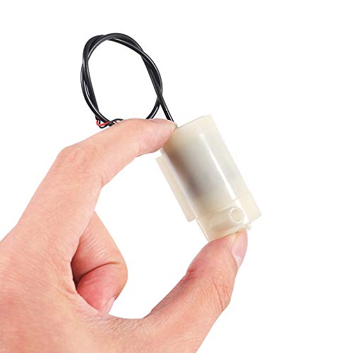 4PCS DC 3V 5V Micro Submersible Mini Water Pump for Aquariums Fish Tank Pond Fountain Hydroponics Garden with 2M Flexible Tube Water Pipe - color: White