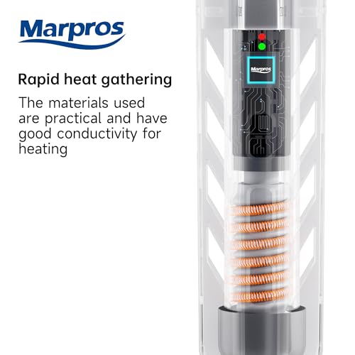 Submersible Aquarium Heater 25W with Protective Cover and Work Indicator Light, Constant Temperature 78℉ Around for Betta, Turtle, Freshwater and Saltwater Tanks, 1-5 Gallon Fish Tanks - size: 25W for 1-5 gallon