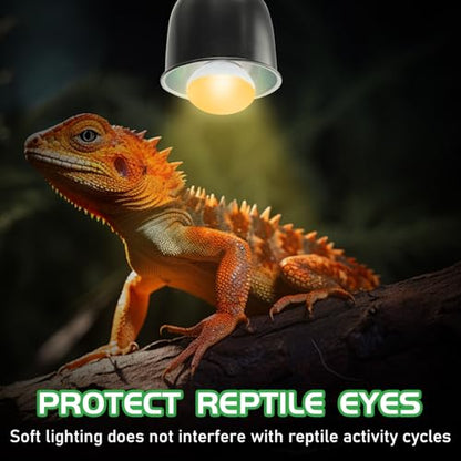 Reptile Heat Lamp Bulbs, UVA Reptile Heat Bulb 2 Pack, 40 Watt Heat Light Bulbs, Daylight Basking Spot Light for Lizard, Bearded Dragon, Snake, Gecko - color: 40*2
