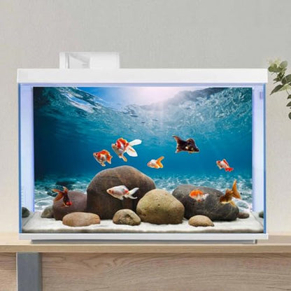 AWERT 48x24 inches Vinyl Undersea Ocean Floor Aquarium Background Tropical Tank Background - size: 48x24in/120x60cm