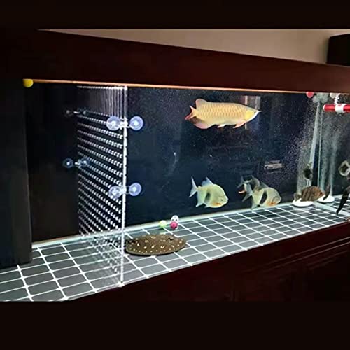 Aquarium Fish Tank Divider Acrylic Isolation Grid Board with Suction Cups Included Clear Fish Separator Transparent Plate Baffle Cover Blocking Fish Partition Net 30x40cm/11.81x15.74in - size: 30x40cm