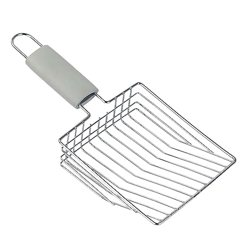 Easy Litter Metal Mesh Cat Litter Scoop, 9.65 × 5.51 in, Ergonomic Handle Sifter for Cat Boxes and Reptile Terrariums