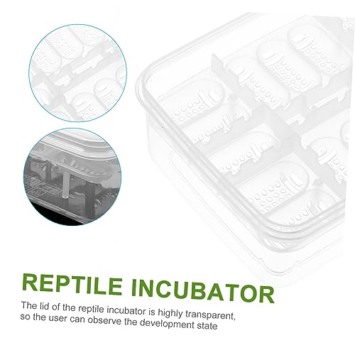 Abaodam 16-Hole Reptile Egg Incubator Box 2PCS Professional Hatching Tray for Gecko and Lizard Eggs Reptile Breeding Supply Cover