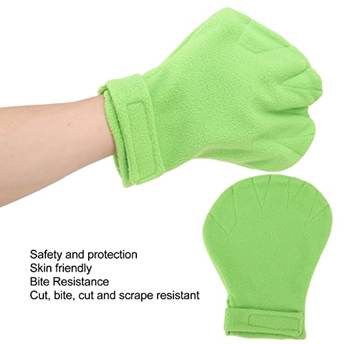 Sugar Glider Bonding Mitt Bite Small Animals Bonding Calming Glove Absorbent Plush Quick Dry Keep Warm Adjustable Size (Green) - color: Green