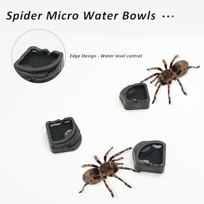 6 Pcs Spider Micro Water Bowls, Mini Resin Dish for Tarantula, Spider, Millipede and Tiny Reptiles, Food/Water Dish for Enclosure Accessories (Small: 1.01" D, 0.39" H) - size: Small- 6pack