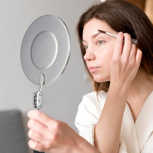 Telescoping Inspection Mirror, 360 Rotation Flexible Inspection Mirror Circular Inspection Mirror with Retractable Handle Round Inspection Mirrors for Checking Vehicle Condition(Dia-3 Inch) - size: Dia-3 Inch