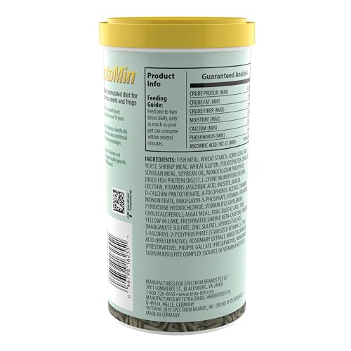 Tetra ReptoMin Floating Food Sticks, Food for Aquatic Turtles, Newts and Frogs, 10.59 oz (Pack of 1) - size: 10.59 Ounce (Pack of 1)
