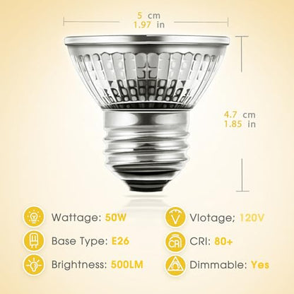 Reptile Heat Bulb 50W UVA UVB Reptile Light Bulbs Dimmable | 2 Pack Heat Lamp Bulbs, Basking Light Bulb for Turtle, Beard Dragon Gecko Lizard Amphibians - color: Cream-50w Th09