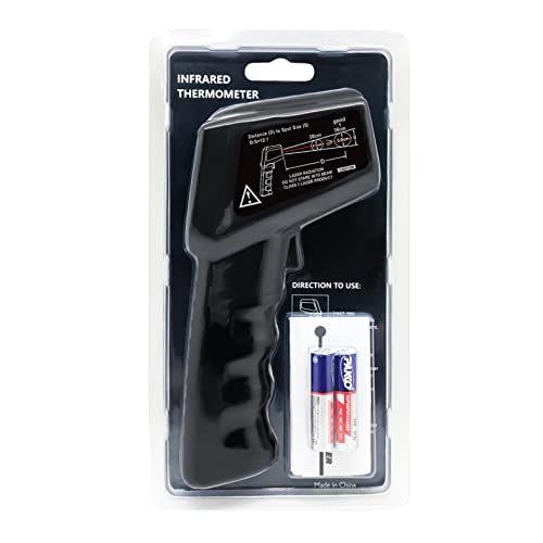 Infrared Thermometer Temperature Gun -58℉~ 1022℉ (-50℃ ~ 550℃) Non-Contact Instant-Read Digital Laser Infrared Ir Thermometer with Color Screen (Black) - color: Black