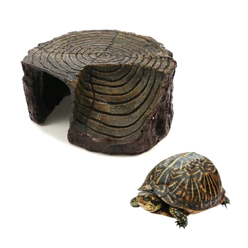 Circular Cave Resin Turtle Basking Platform For Terrarium | Tortoise Dock Resting Rock, Terrarium Accessories, Aquarium Decor, Fish Tank Aquascaping And Turtle Tank Decoration - color: Circular Cave
