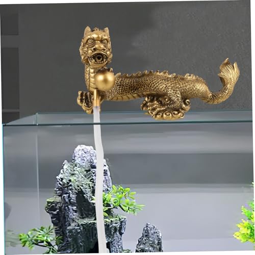 Chinese Dragon Waterfall Fountain Spitter Decoration for Aquariums Elegant Design Energy Efficient for Zen Garden and Fish Tank Accents