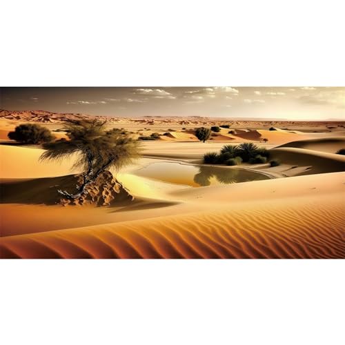 AWERT 48x24 inches Oasis Reptile Habitat Background Blue Sky Sun and Desert Terrarium Background Polyester Background - size: 48x24in/120x60cm