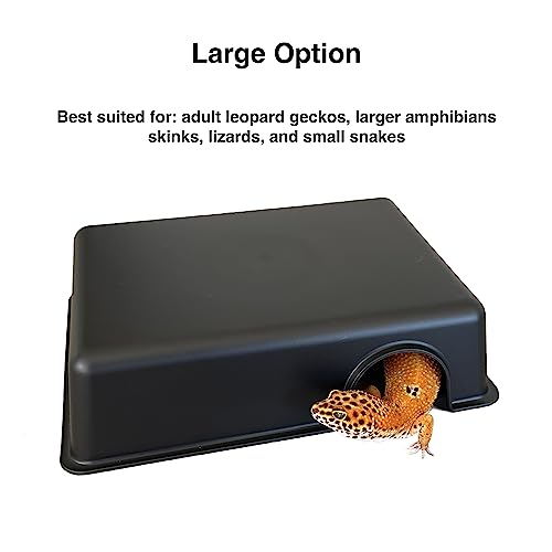 Plastic Reptile Hide Box for Leopard Geckos, Snakes, Lizards, Cornsnakes - Small & Juvenile - style: Small