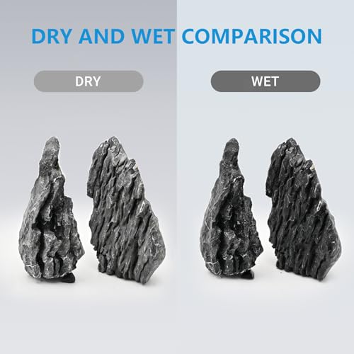 KINGRUI Natural Seiryu Rock Stone 11lb Dragon Stone for Aquarium Landscaping Models Fish Tank Decoration Reptile and Amphibian enclosures 3-6inch - size: 11lb(3-6inch)