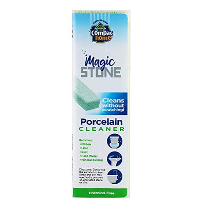Compac's Magic-Stone Porcelain Cleaning Stick - Toilet Bowl Cleaner, Advanced Green Technology, Handy Toilet Cleaner Easily Scrubs/Removes Stubborn Lime Stains from Porcelain or Bathroom Fixtures (1) - size: 1 Count (Pack of 1), style: Without Handle
