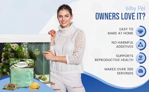 Nourish Snello Powder - for Snails, Shrimp, Plecos, Turtles - Complete Diet - Real Veggies & Proteins - NO Fillers - Easy to Make - No Bad Smell - USA Biologist Made.