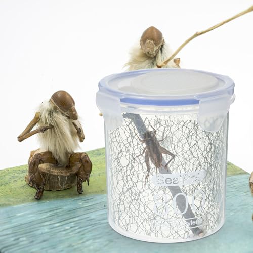 DOITOOL Plastic and Wood Mantis Breeding Box Stable Ventilation System for Cricket and Tarantula Home Use, Sturdy Pet Feeding Box Suitable for Insect and Reptile Breeding